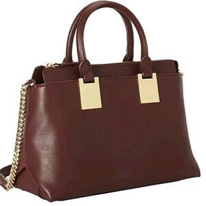 Vince Camuto Keena Satchel, Black Cherry (Maroon/Burgandy/Wine Red)